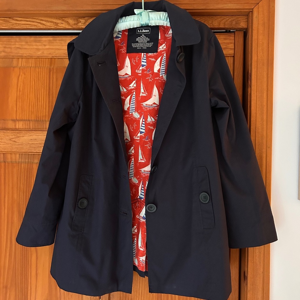 LLBean trench coat XL